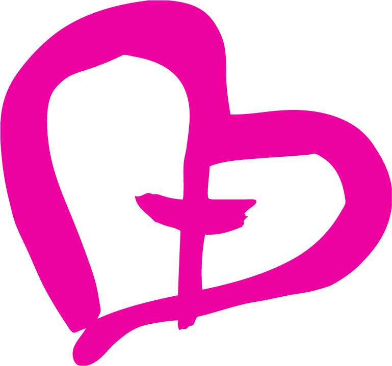 Yhteisvastuu-keräyksen pinkki sydän logo